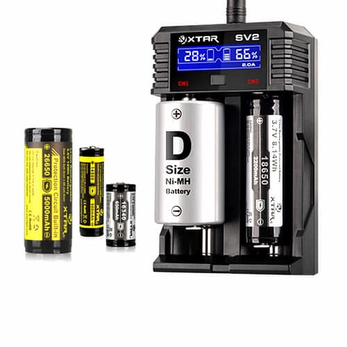 XTAR SV2 Rocket Charger (2 Bay) Batteries 4