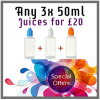 3 x 60ml E-Liquid Bottles for £20 Deals, Offers & Samples 4