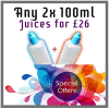 2 x 100ml E-Liquid Bottles for £26 Deals, Offers & Samples 4