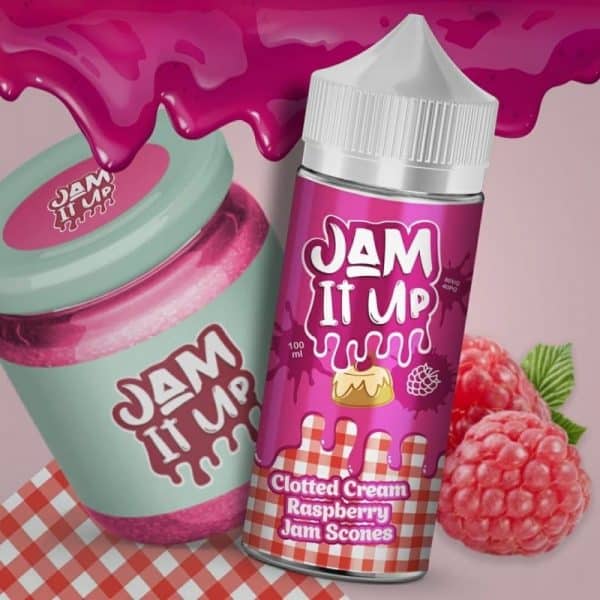 Jam It Up E liquid – Clotted Cream Raspberry Jam Scones – 100ml